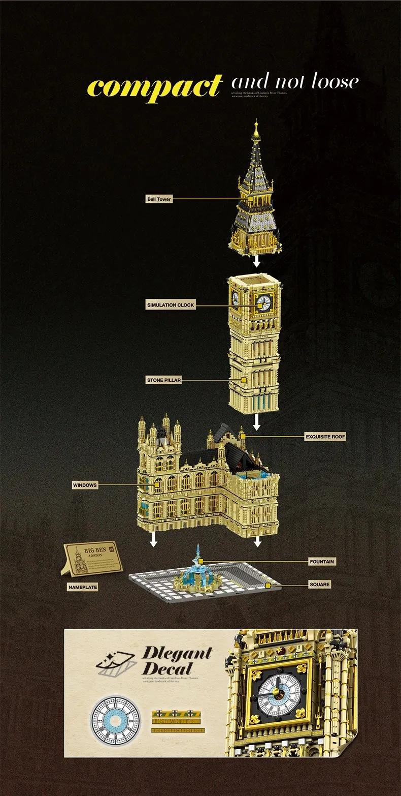 Briques REOBRIX 55012 - Big Ben - 13 825 éléments
