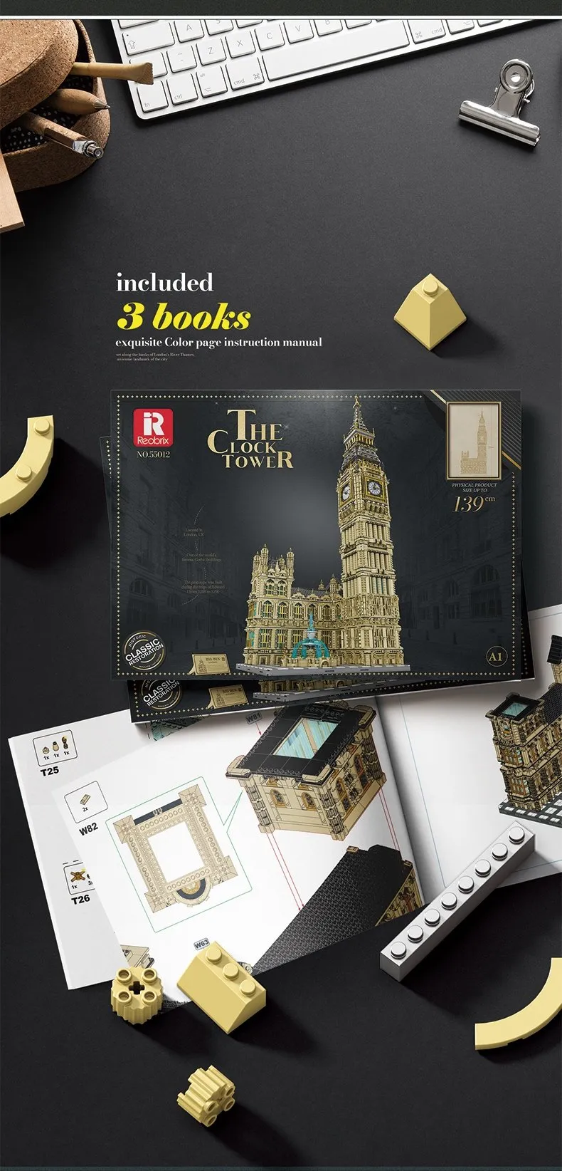 Briques REOBRIX 55012 - Big Ben - 13 825 éléments